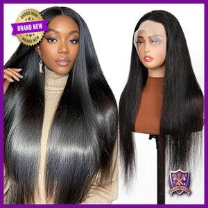 16 Inch Full Lace Human Hair Wig, Glueless Straight, Adjustable Cap